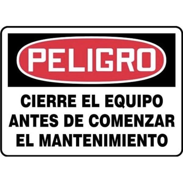 Accuform OSHA DANGER Safety Sign LOCK OUT SHMLKT007XT SHMLKT007XT - main